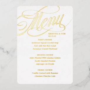 So Fancy Menu Echt Folieneinladung