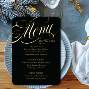 So Fancy Menu Echtes Folien-Einladung Folieneinladung