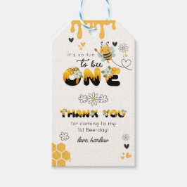 So fun to Bee One 1st Birthday Thank You Geschenkanhänger