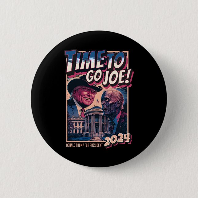 So gehen Joe Funny Pro Trump 2024 Button (Vorderseite)
