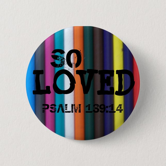 So geliebt, Psalm-139:14 Button (Vorderseite)