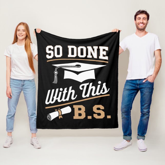 So gemacht mit diesem BS Bachelors Graduate Abschl Fleecedecke (Beispiel)