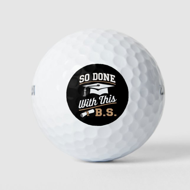 So gemacht mit diesem BS Bachelors Graduate Abschl Golfball (Vorderseite)