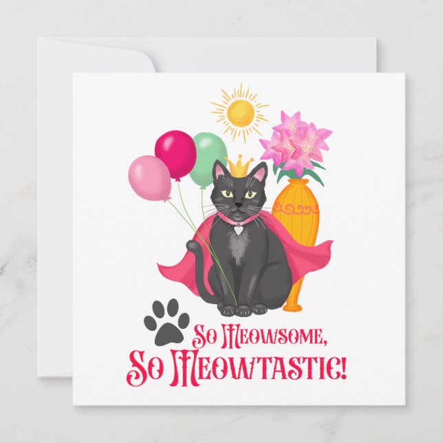 So gemein, so Meowtastisch! Einladung (Vorderseite)