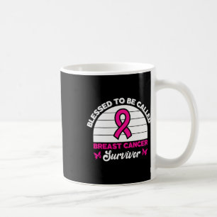So genannte Brustkrebsüberlebung Pink Butterfly Kaffeetasse