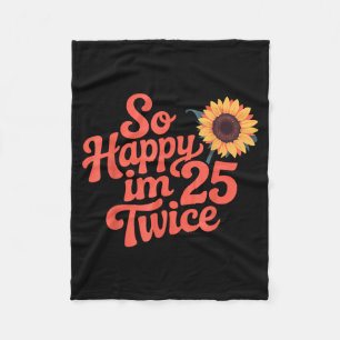 So Glücklich Bin Ich 25 Zweimal Sonnenblume Lustig Fleecedecke