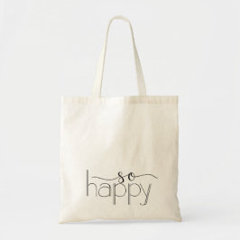 So glücklich Hand Lettertasche Tragetasche