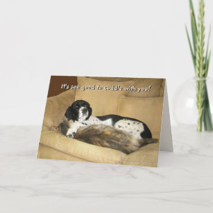 So gut, mit dir zu kuscheln feiertagskarte