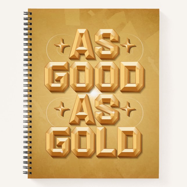 So gut wie Gold Bullet Notebook Notizbuch (Vorderseite)