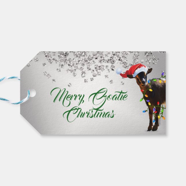 So gute Weihnachtsziege Geschenketiketten Geschenkanhänger (Rückseite Horizontal)