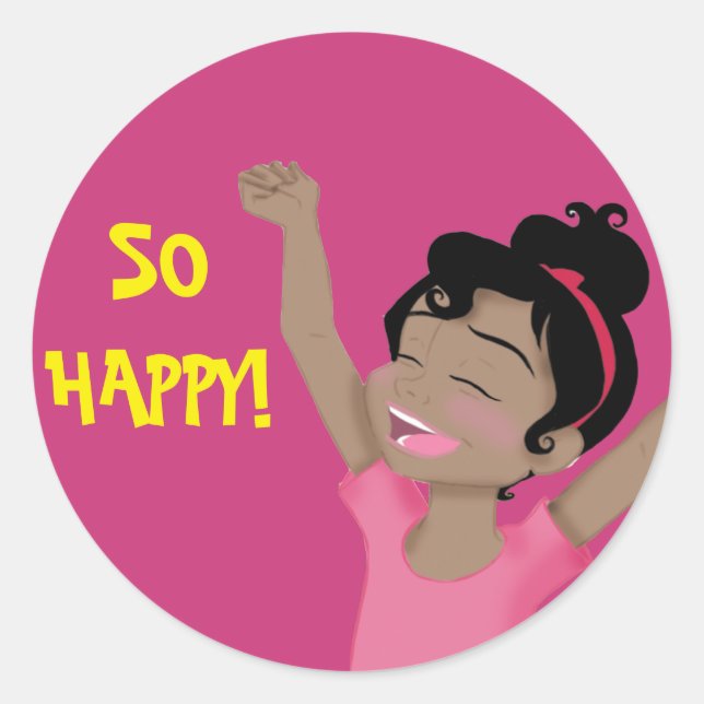 "So Happy" ClaraBelle Sticker (Vorderseite)