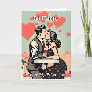 So Happy You're my Valentine   Pop Art Karte