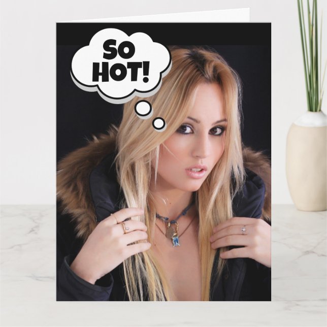 SO HEISS FUNND BLOND SEXY BIRTHDAY GROSSE KARTE FÜ (Vorderseite)