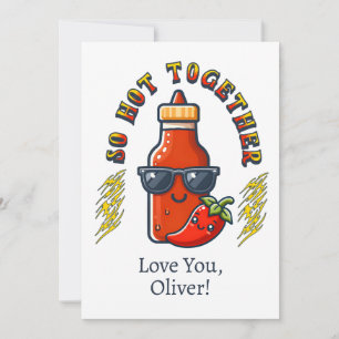 So heiß zusammen heiße Sauce scharfe Liebe Card Feiertagskarte