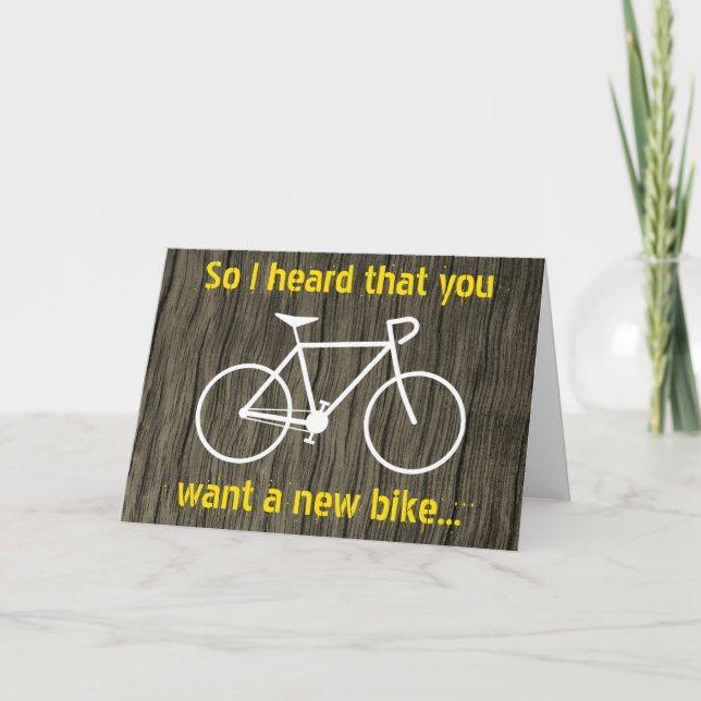 "So hörte ich, dass Sie wollen ein neues Fahrrad… Karte (Vorderseite)
