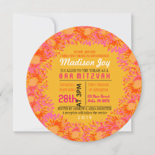 SO HÜBSCH DAISY Bat Mitzvah Einladung