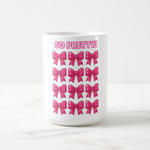 So hübsche rosa Schleifen girly Coquette Ästhetik Kaffeetasse