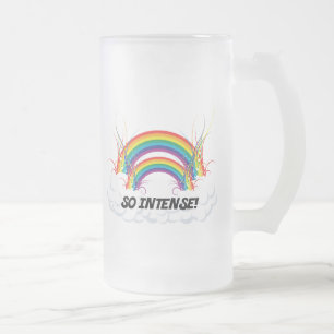 SO INTENSIVER DOPPELTER REGENBOGEN MATTGLAS BIERGLAS