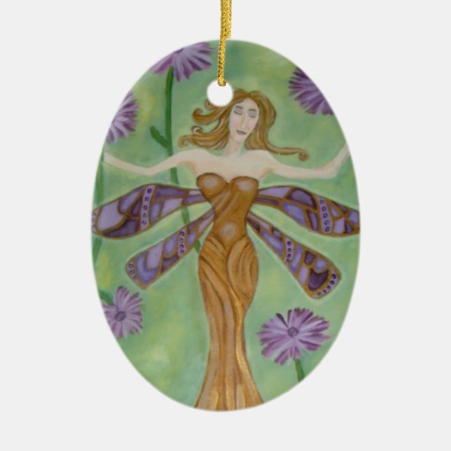 So klug wie die Libellen-Kunst Keramikornament (Vorne)