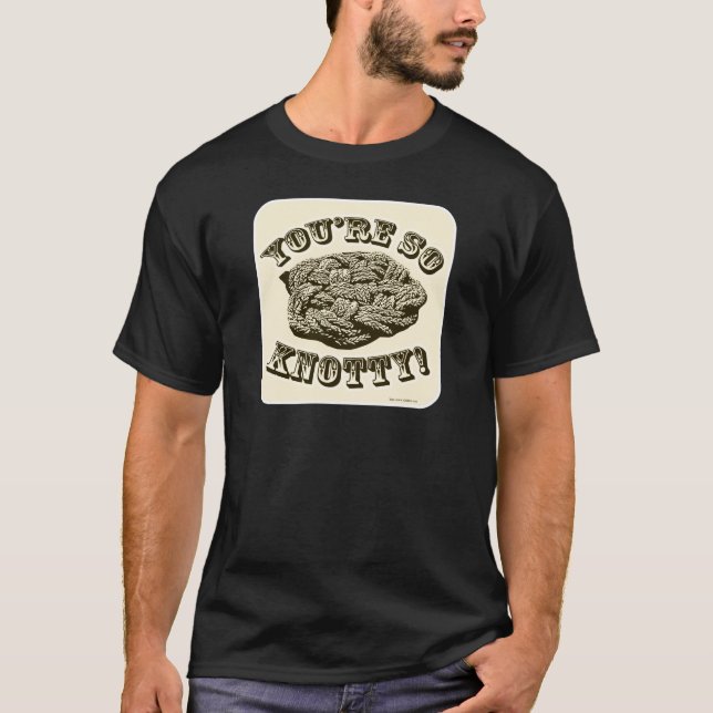 So Knotty Albern Knot Cartoon Slogan T-Shirt (Vorderseite)