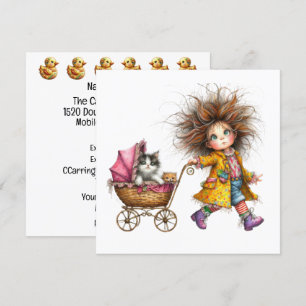SO Kostbares Baby Buggy Thema Einladung