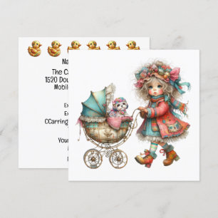 SO Kostbares Baby Buggy Thema Einladung