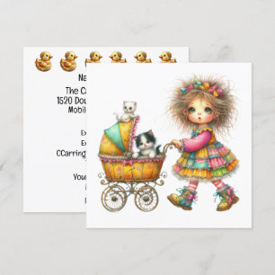 SO Kostbares Baby Buggy Thema Einladung