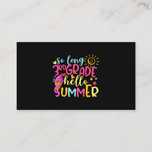 So lange 3. Klasse Hallo Sommer Glück am letzten T Visitenkarte
