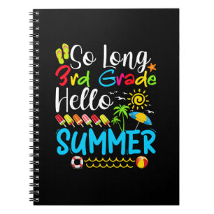 So lange 3. Klasse Hallo Sommer letzten Tag der Sc Notizblock