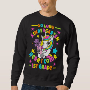 So lange Kindergarten hier komme ich 1 Grad Einhor Sweatshirt