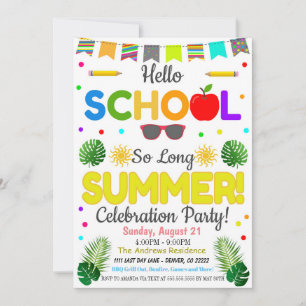 So lange Sommer zurück zur Party Einladung der Sch