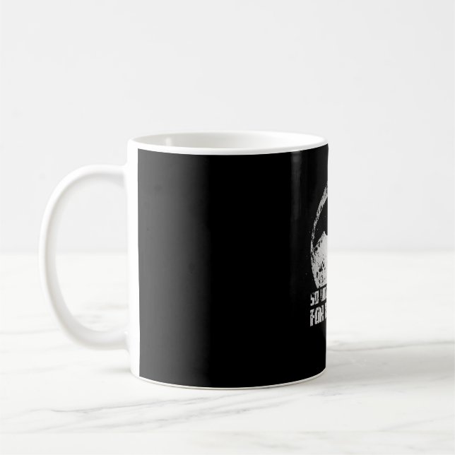 So lange und danke für alle Fische Mond Delfin Kaffeetasse (Links)
