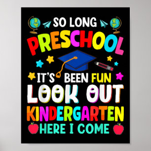 So lange Vorschullehrer Abschluss Lehrerin Kind Poster