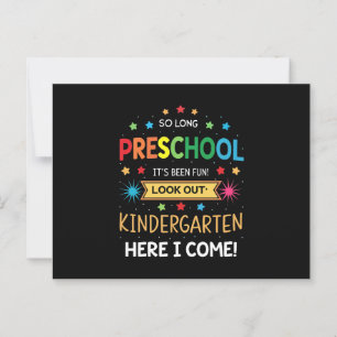 So lange Vorschullehrer Abschluss Lehrerin Kind Postkarte