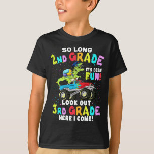 So langer Abschluss der zweiten Klasse T Rex Dinos T-Shirt