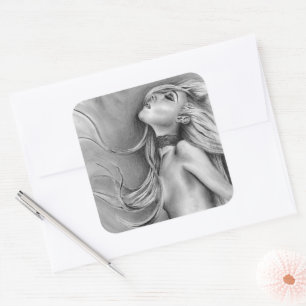 So leben Mutter Monster Blonde Original Art Quadratischer Aufkleber