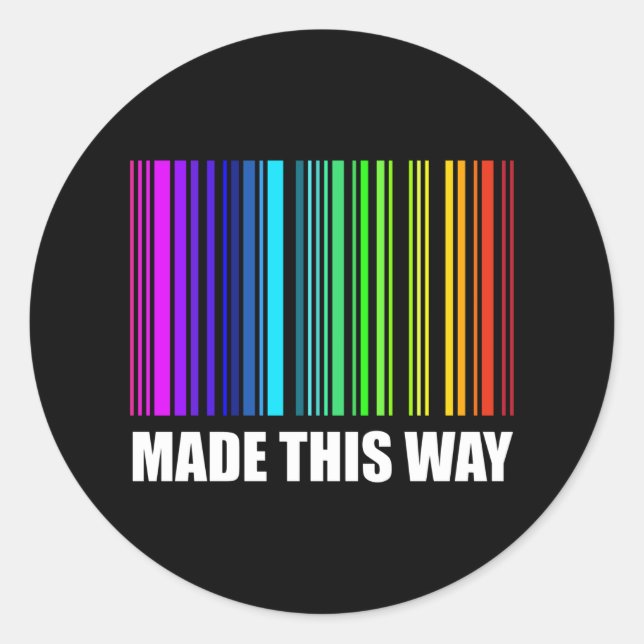 SO LGBT-STOLZ Monat Regenbogen Runder Aufkleber (Vorderseite)