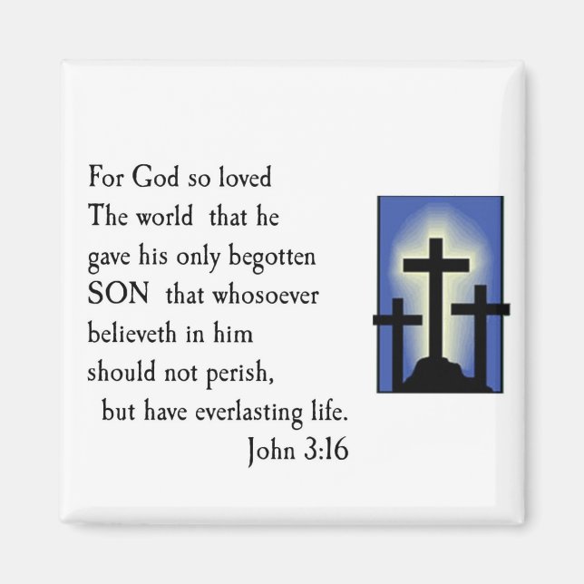 So liebte Gott die Welt Magnet (Vorne)