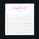 So listen Sie das Skript mit hellrosa Notepad auf Notizblock<br><div class="desc">Einfache Liste mit Ihrem Namen und chic Skript.</div>