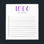 So listen Sie Lila Skript-Editor auf Notizblock<br><div class="desc">Einfache Liste mit Ihrem Namen und fett formatierten Skript.</div>