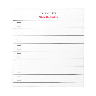 SO LISTEN SIE Minimalistische, moderne Karo-Kästch Notizblock