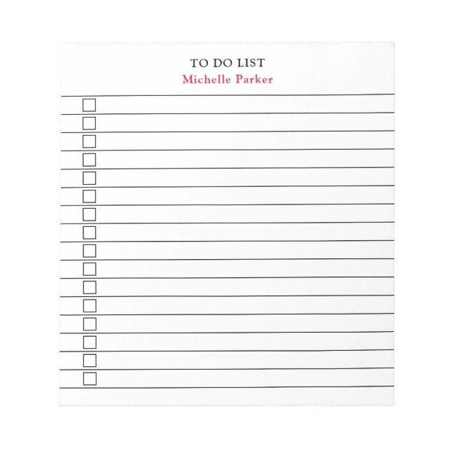SO LISTEN SIE Schlichtes Minimalistisches, moderne Notizblock (Vorderseite)