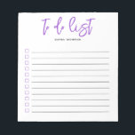 So listen Sie Skript Lila Notepad auf Notizblock<br><div class="desc">Einfache Liste mit Namen und Pinselskript.</div>