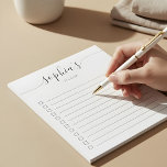 So listen Sie SkriptNotepad auf Notizblock<br><div class="desc">Einfache Liste mit Ihrem Namen und chic Skript.</div>