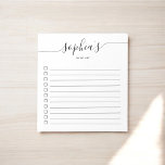 So listen Sie SkriptNotepad auf Notizblock<br><div class="desc">Einfache Liste mit Ihrem Namen und chic Skript.</div>