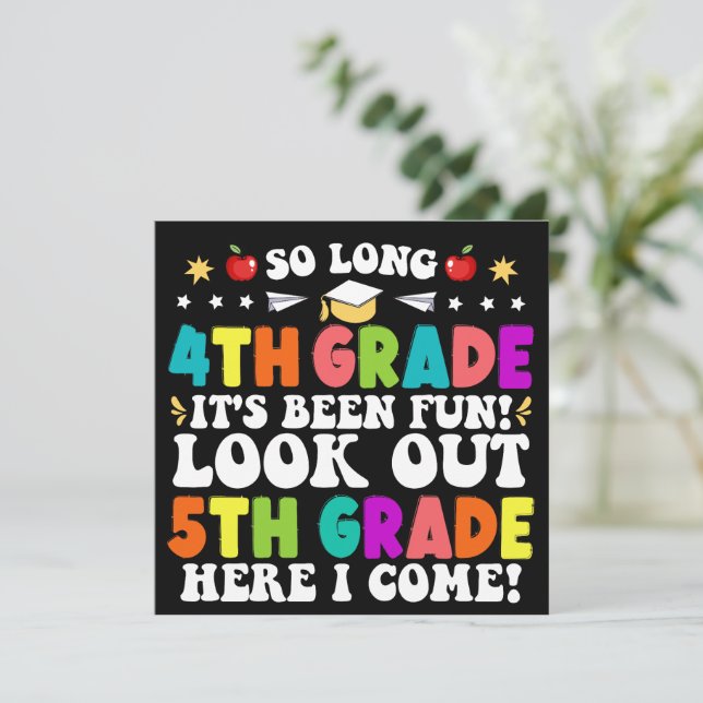 So Long 4. Grade Look Out 5. Grade Abschluss Ankündigung (Stehend Vorderseite)