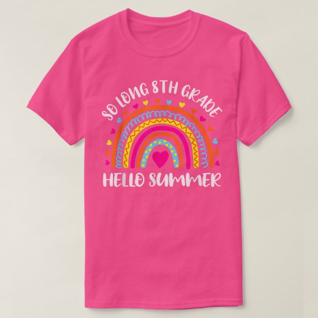 So Long 8th Grade Hallo Sommer Lehrer Schüler Kind T-Shirt (Design vorne)