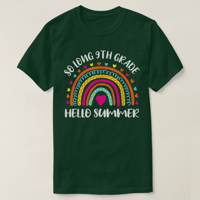 So Long 9th Grade Hallo Schulkind T-Shirt (Design vorne)