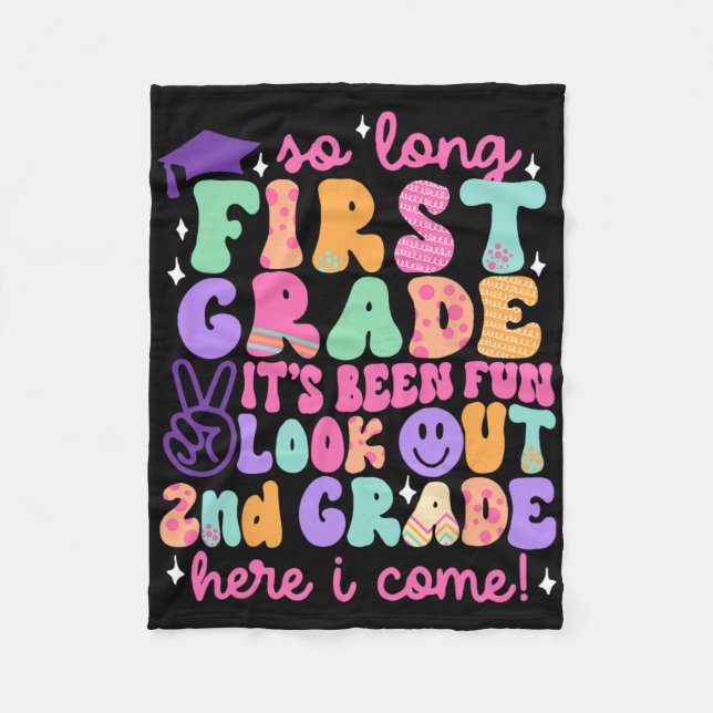 So Long First Grade Abschluss 2nd Grade Hier komme Fleecedecke (Vorderseite)