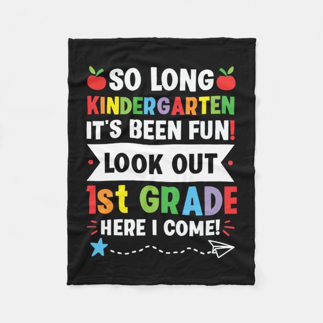So Long Kindergarten 1. Klasse Hier komme ich Grad Fleecedecke (Vorderseite)